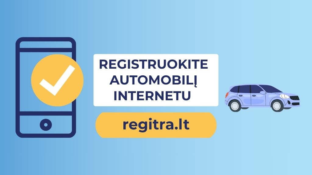 Reklama, kurioje kviečiama transporto priemones registruoti internetu, svetainėje regitra.lt